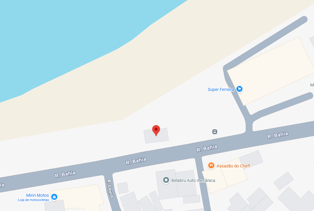 Mapa: o food truck fica na Rua Bahia, ao lado do Super Ferreira